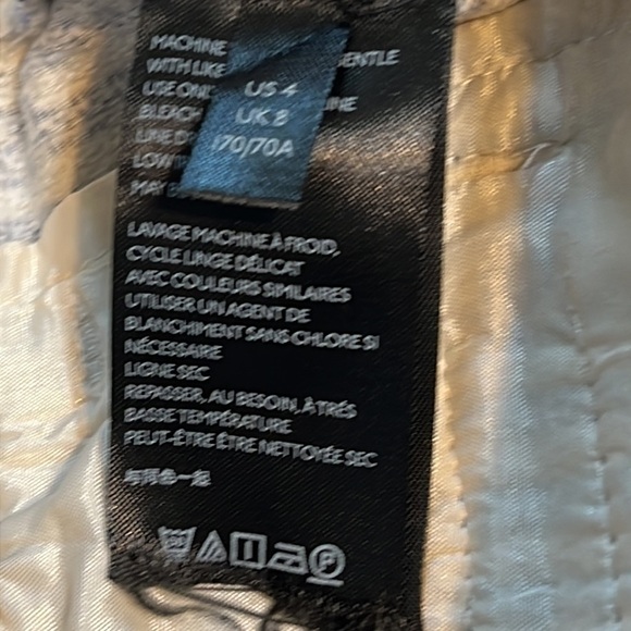 Anthropologie The Essential Slim Pants Blue Stripe Floral High-Waist Trousers W4 - Picture 6 of 7